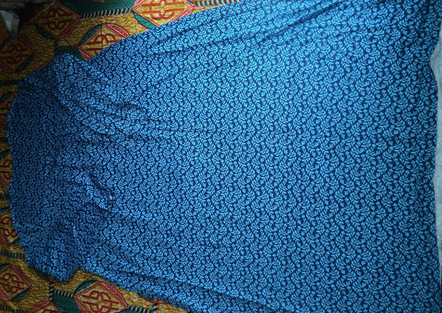 Only Necessities Plus Size Evening Blue Long Pintucked Nightgown Size L(18/20)