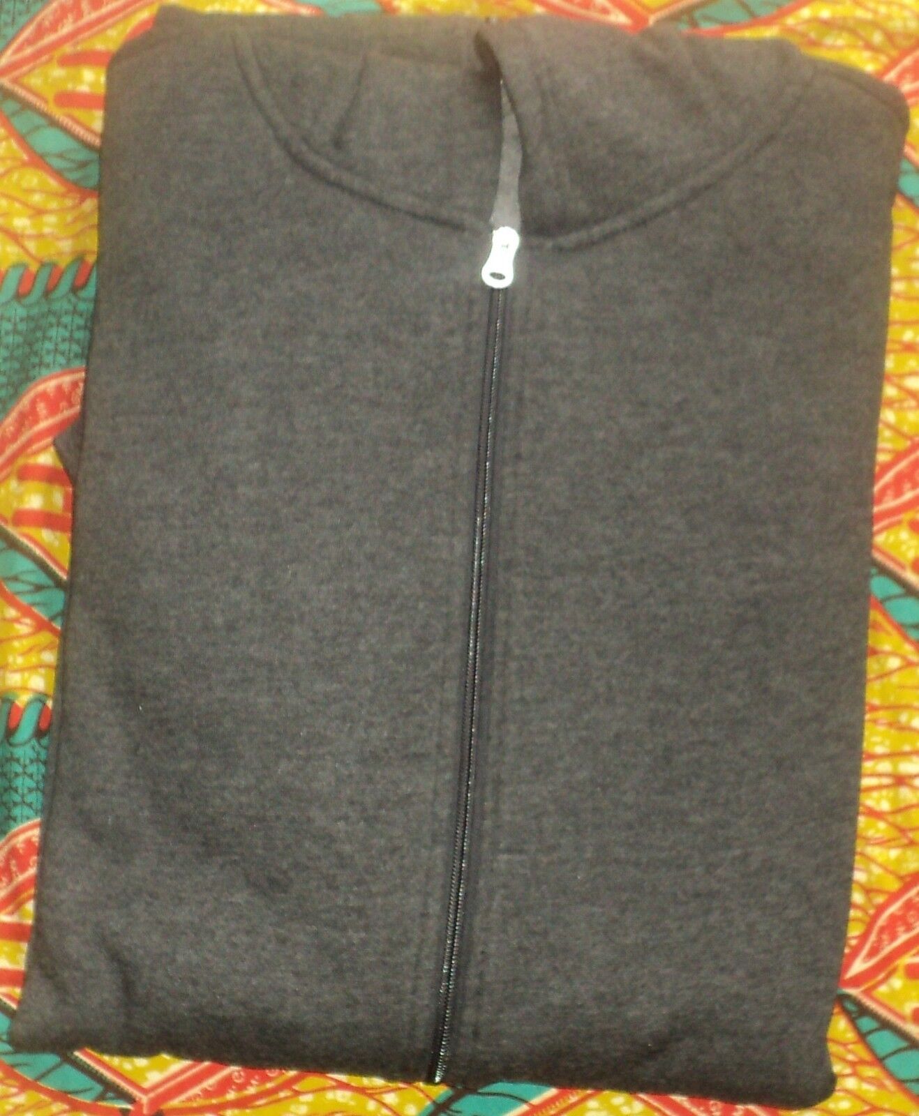 Dreams & Co. Plus Size Heather Charcoal Long Fleece Hoodie Robe Size 2X(26/28)