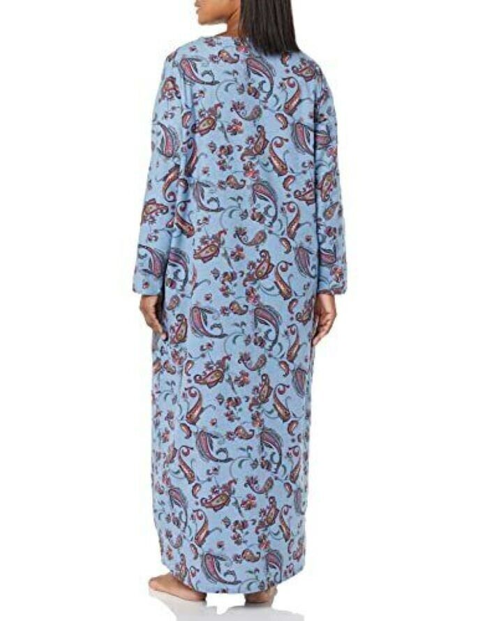 Cozee Corner Plus Size Rose Floral Printed Flannel Nightgown Size 6X(36W/38W)