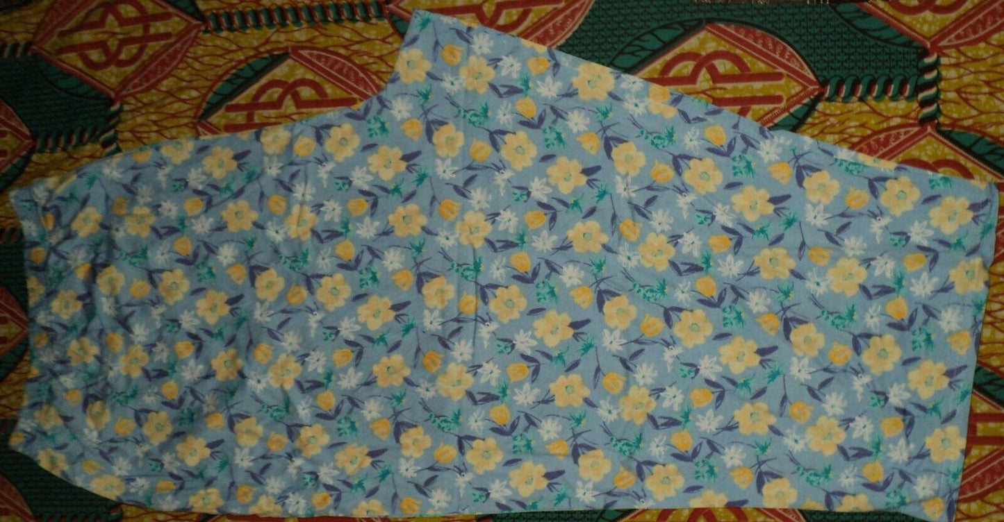 Only Necessities Plus Size Sky Blue Tulip Smocked Capri Pajamas Set Size 1X