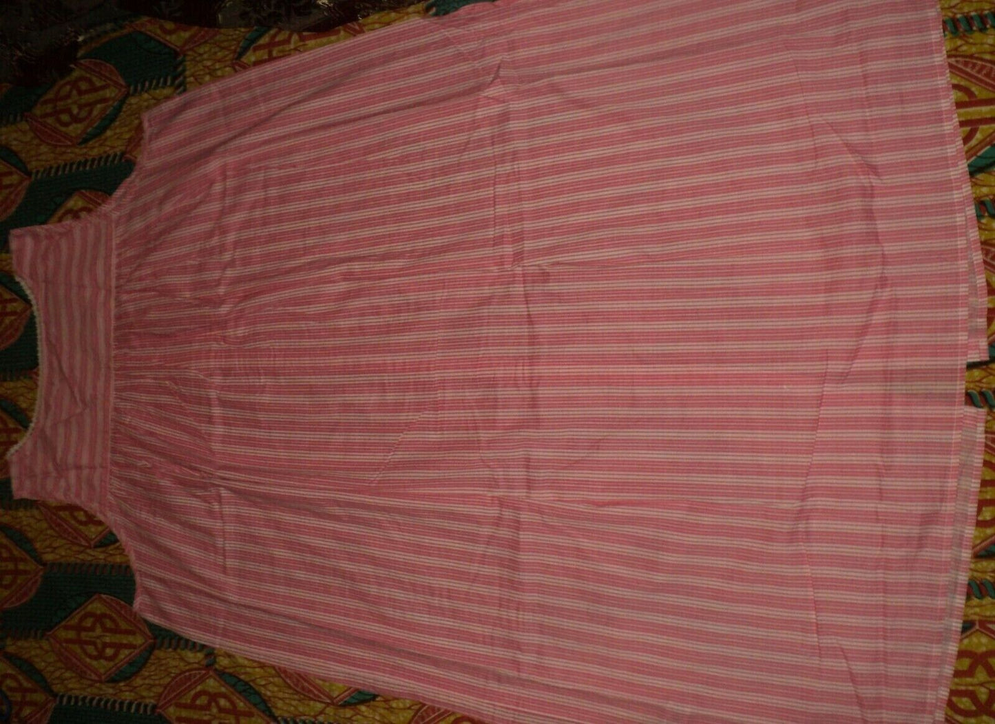 Dreams & Co. Plus Size Peony Petal Stripe Long Sleeveless Nightgown Size 4X