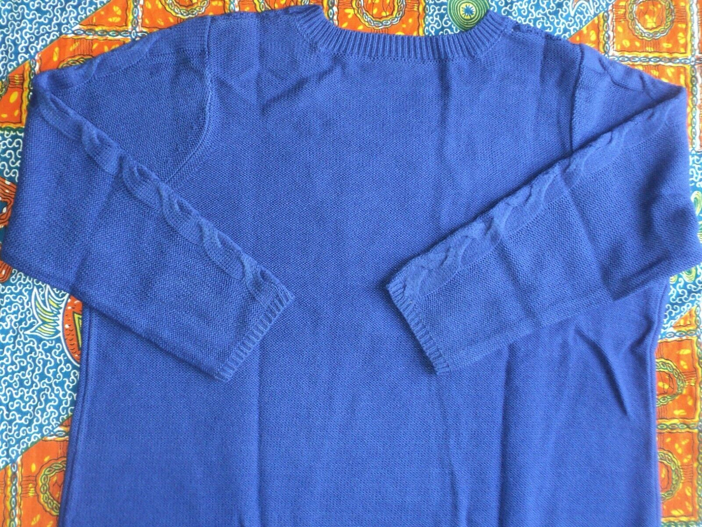 Jessica London Plus size Blue Cable Knit Long Sleeves Sweater Dress Size 30/32