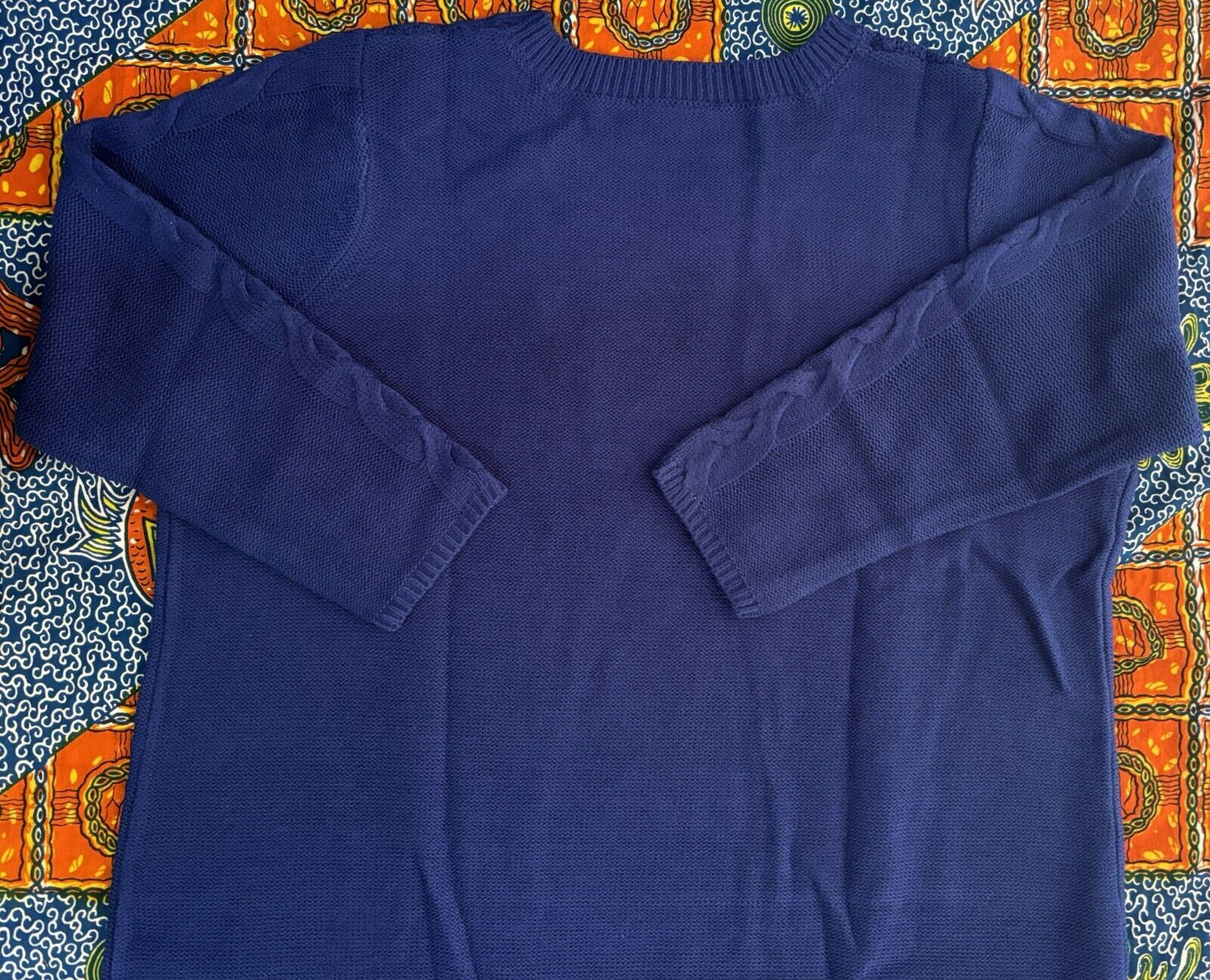 Jessica London Plus size Blue Cable Knit Long Sleeves Sweater Dress Size 30/32