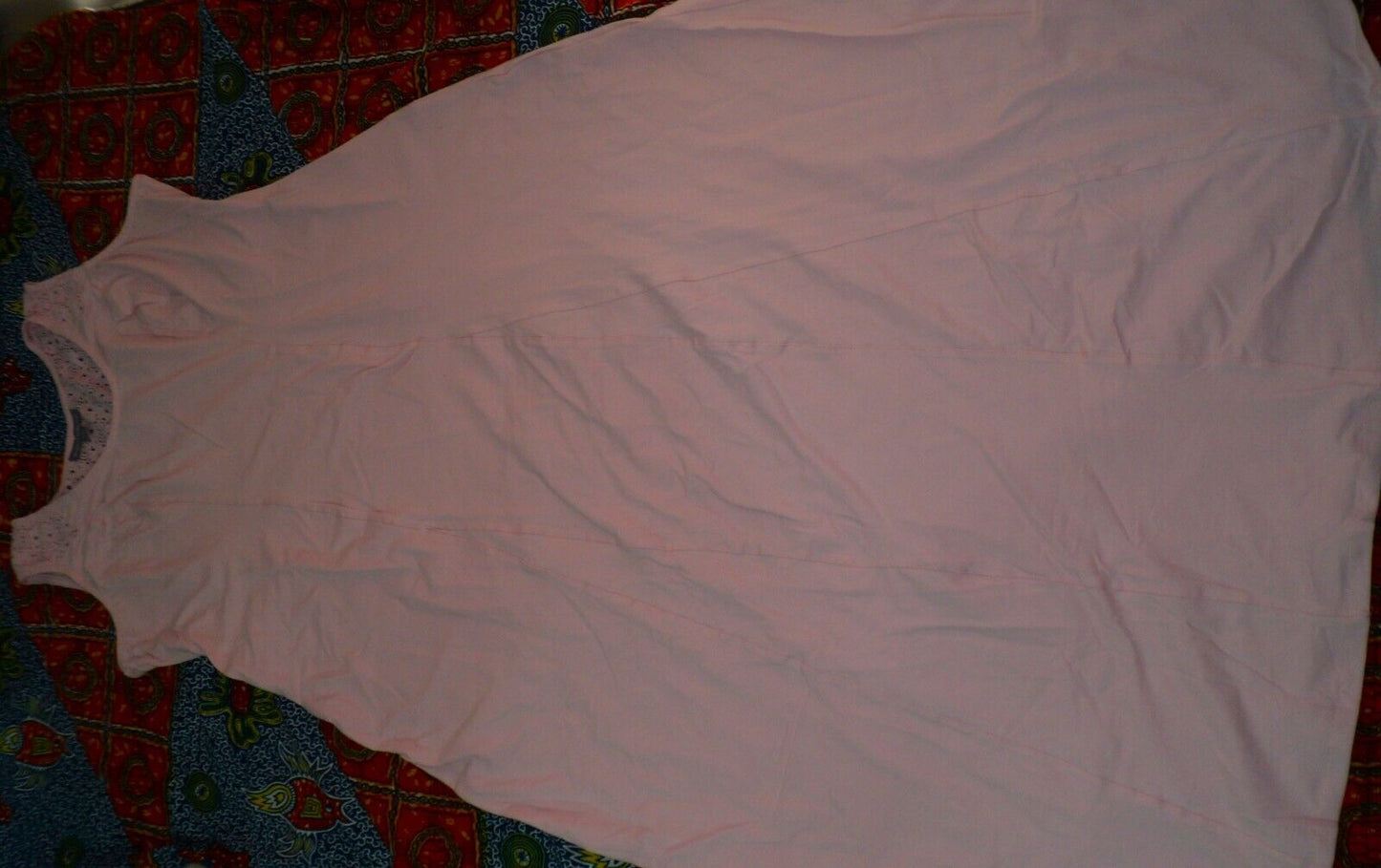 Jessica London Plus Size Pink Sleeveless Crochet Detail Maxi Dress Size 26W