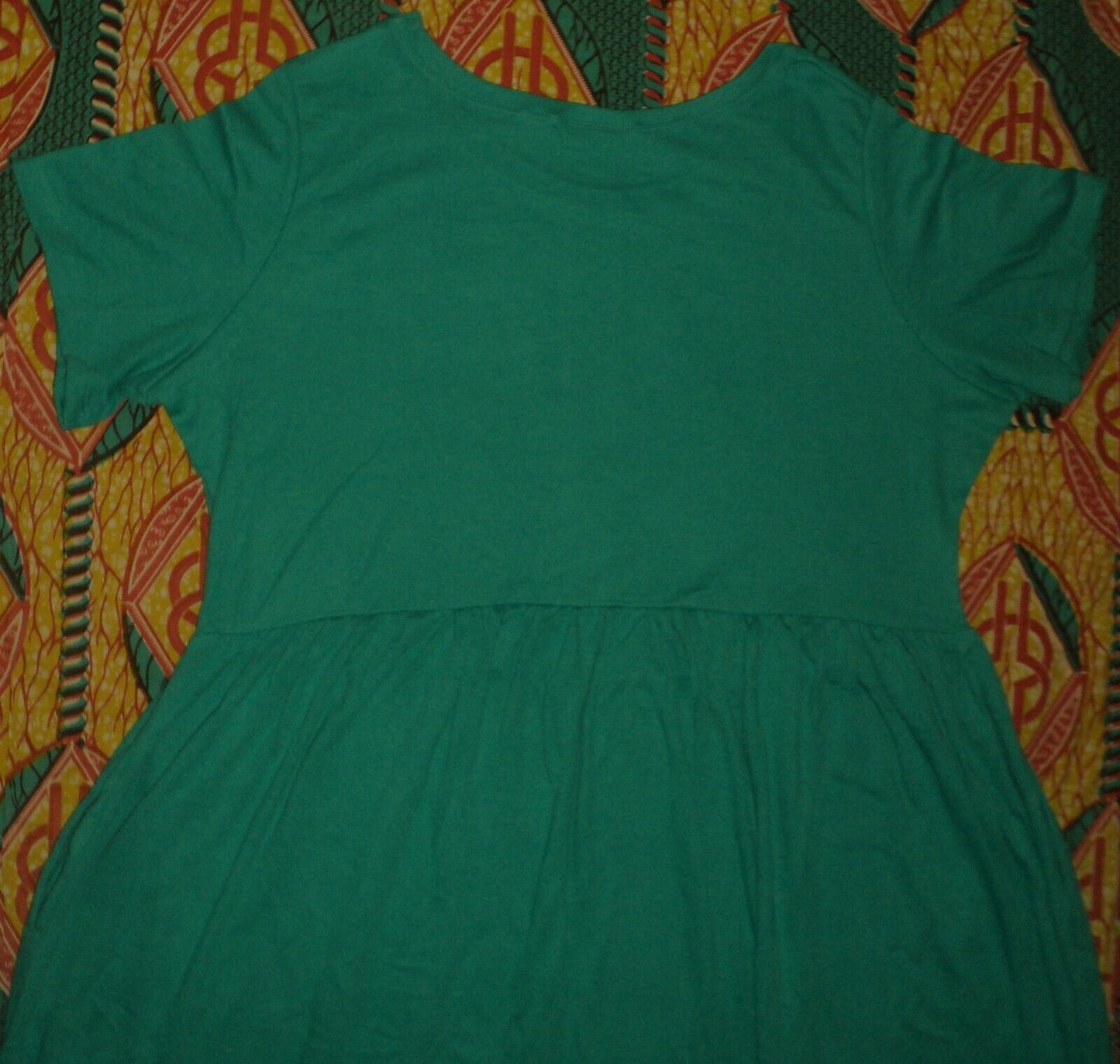 Woman Within Plus Size Waterfall Short-Sleeves Empire Waist Dress Size 2X-26/28