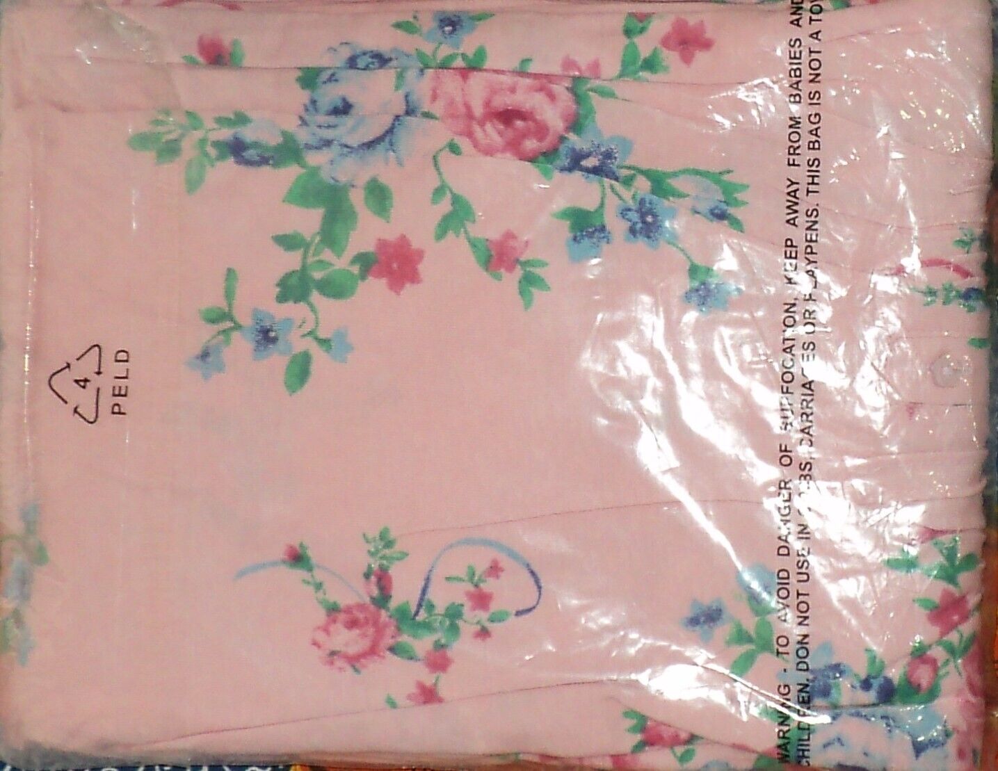 Only Necessities Plus Size Pink Floral Long Pintucked Knit Nightgown Size 2X