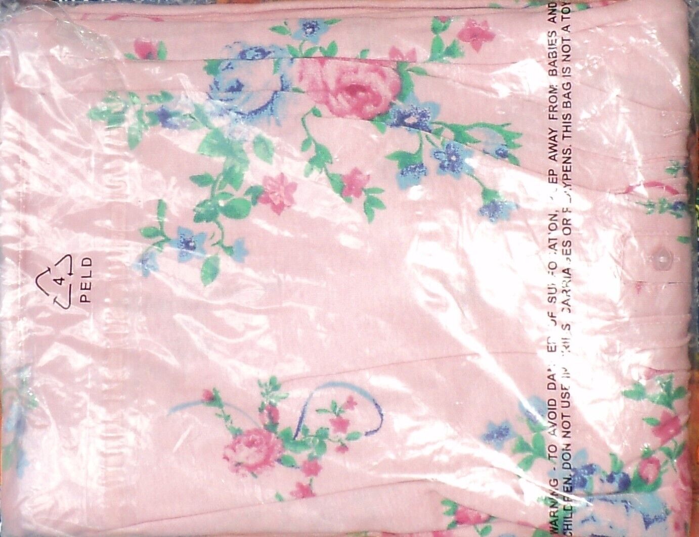 Only Necessities Plus Size Pink Floral Long Pintucked Knit Nightgown Size 4X