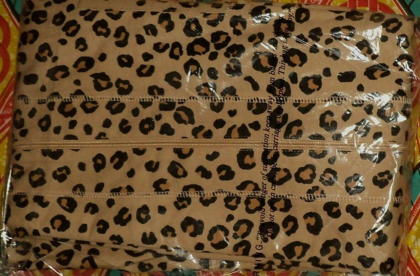 Dreams & Co. Plus Size Classic Leopard Short Sleeves Long Zip-Front Robe Size 3X