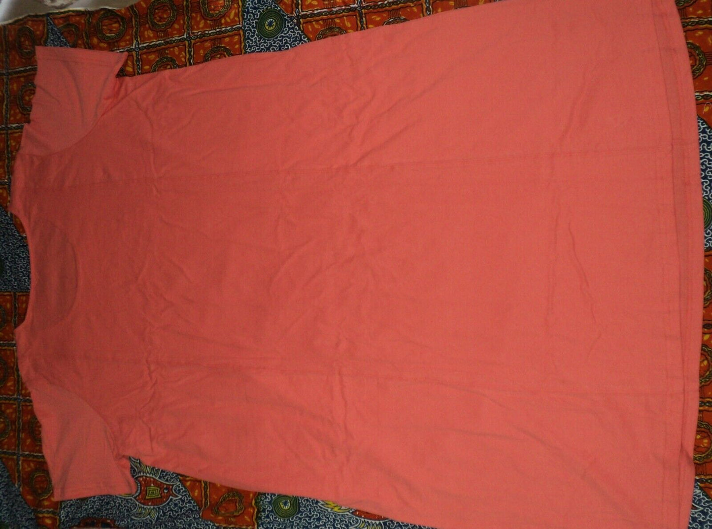 Dreams & Co. Plus Size Sweet Coral Short Sleeves Sleep Shirt Tee Size 5X(38/40)