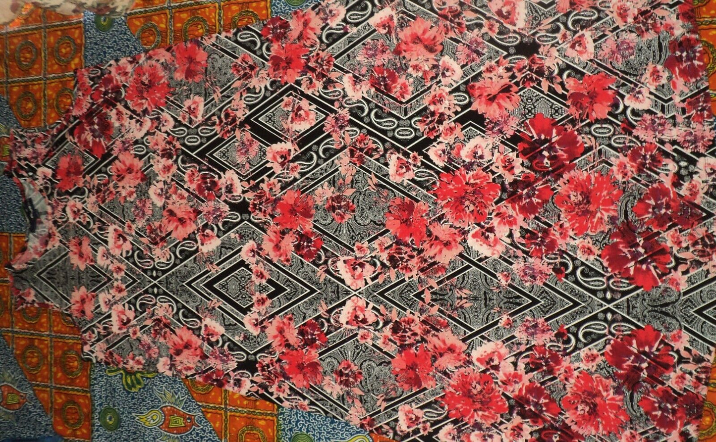 Denim 24/7 Plus Size Floral Paisley Ultra Smooth Print Maxi Dress Size 3X-30/32