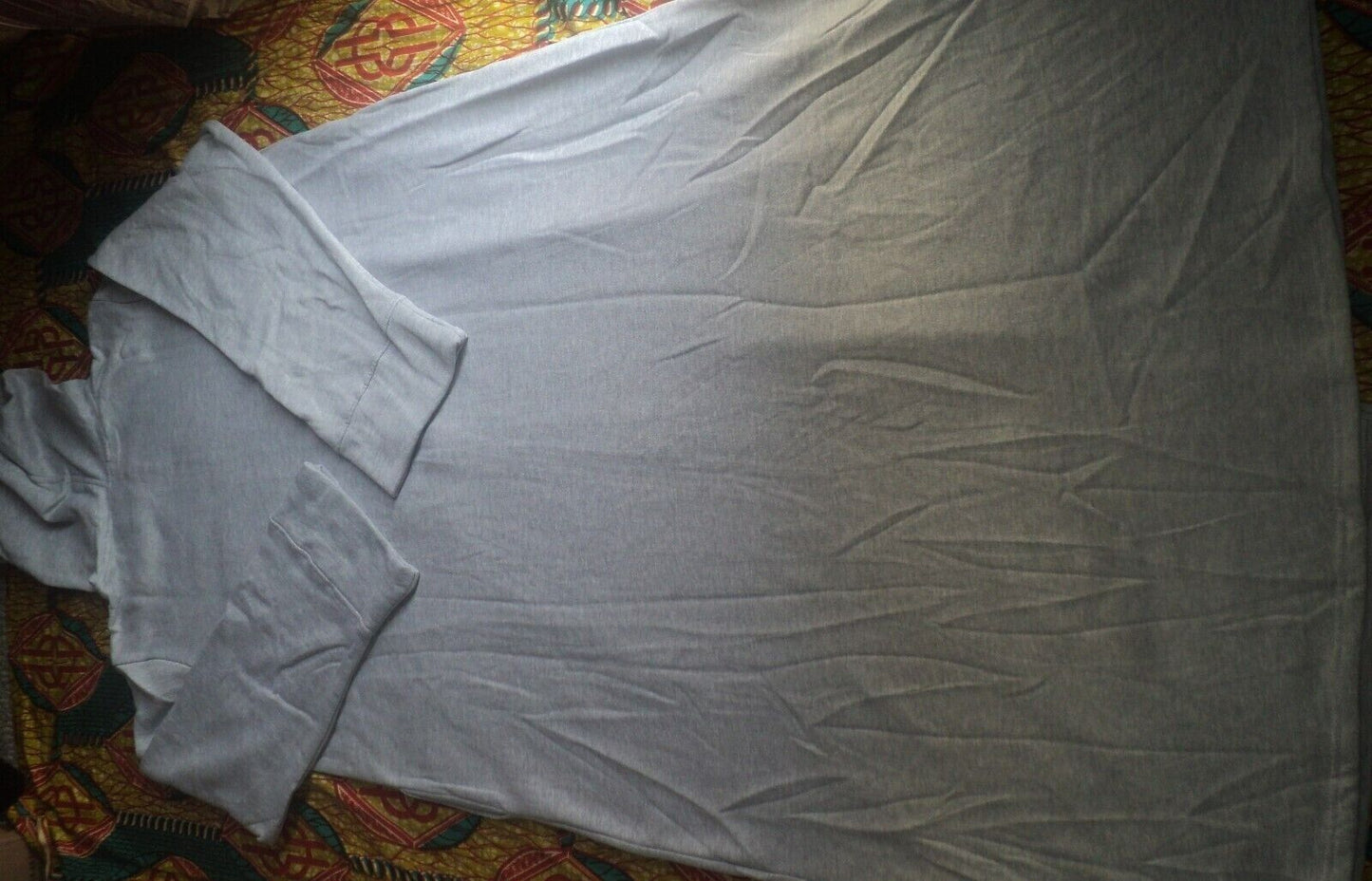 Dreams & Co. Plus Size Heather Grey Long Fleece Hoodie Robe Size 1X(22/24)