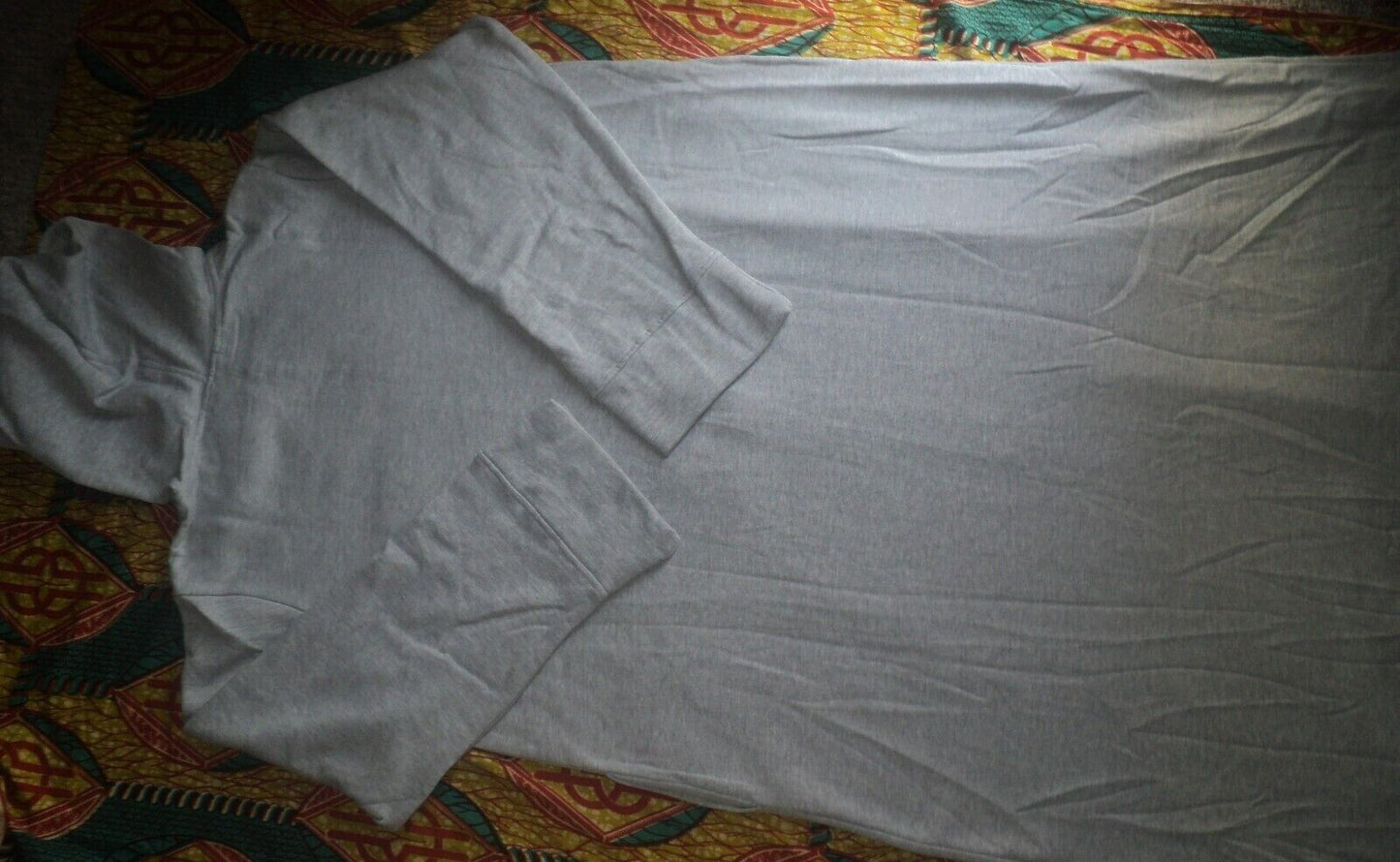 Dreams & Co. Plus Size Heather Grey Long Fleece Hoodie Robe Size 1X(22/24)
