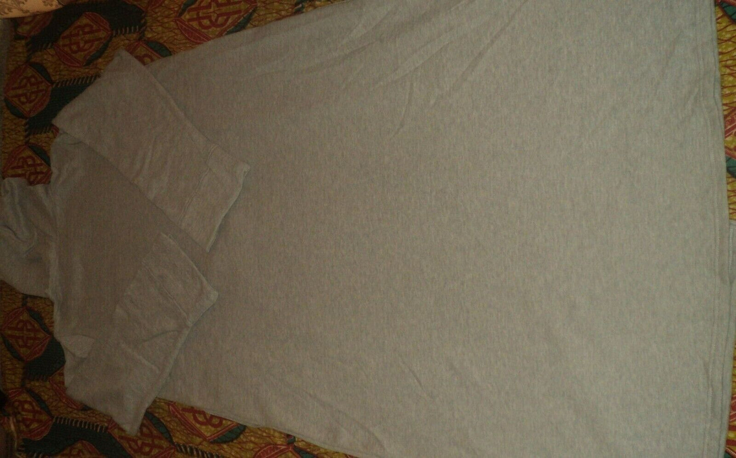 Dreams & Co. Plus Size Heather Grey Long Fleece Hoodie Robe Size 1X(22/24)