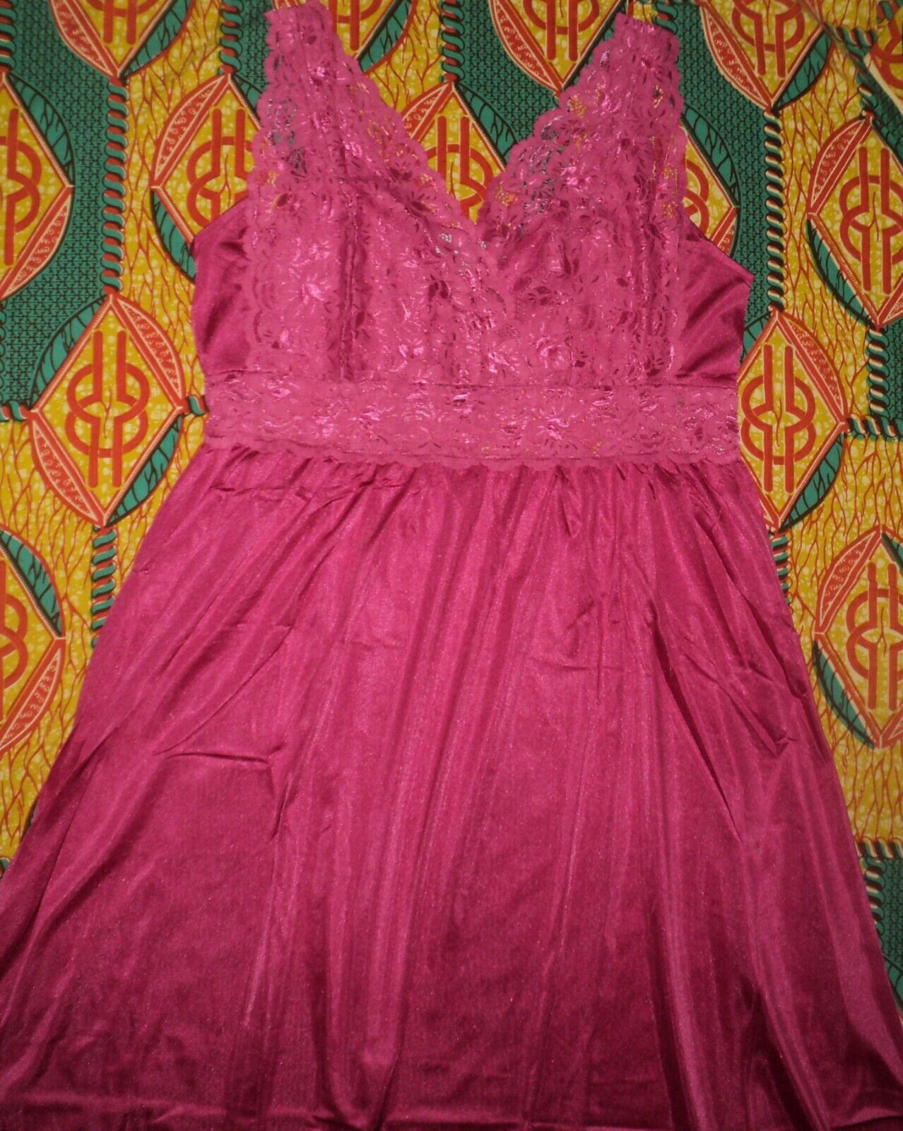 Only Necessities Plus Size Berry Long Peignoir & Robe Set Size 5X(38/40)