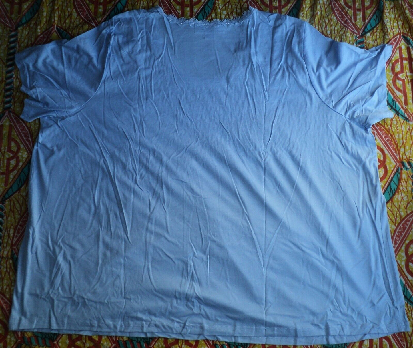 Only Necessities Plus Size Sky Blue Tulip Smocked Capri Pajamas Set Size 2X