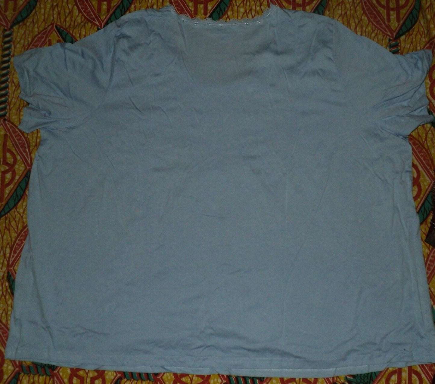 Only Necessities Plus Size Sky Blue Tulip Smocked Capri Pajamas Set Size 2X