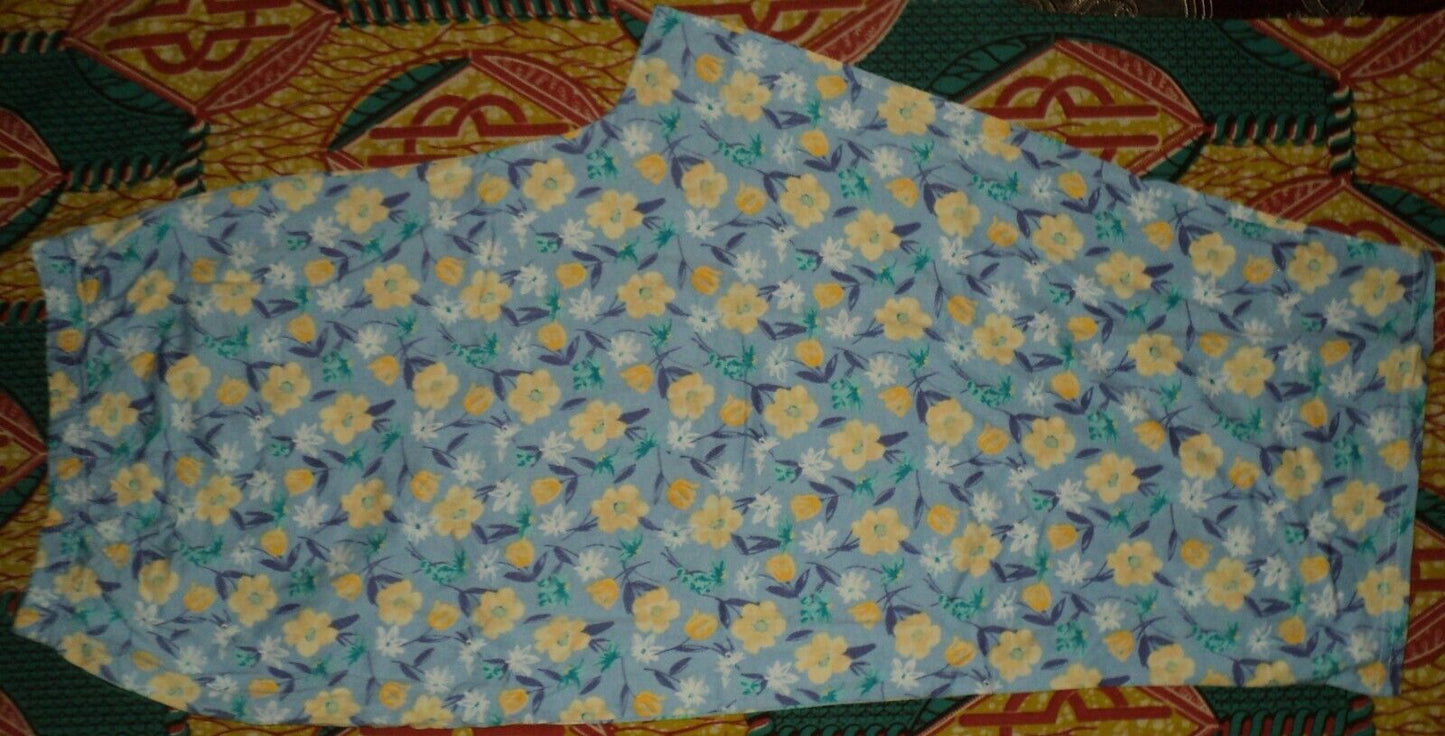Only Necessities Plus Size Sky Blue Tulip Smocked Capri Pajamas Set Size 2X