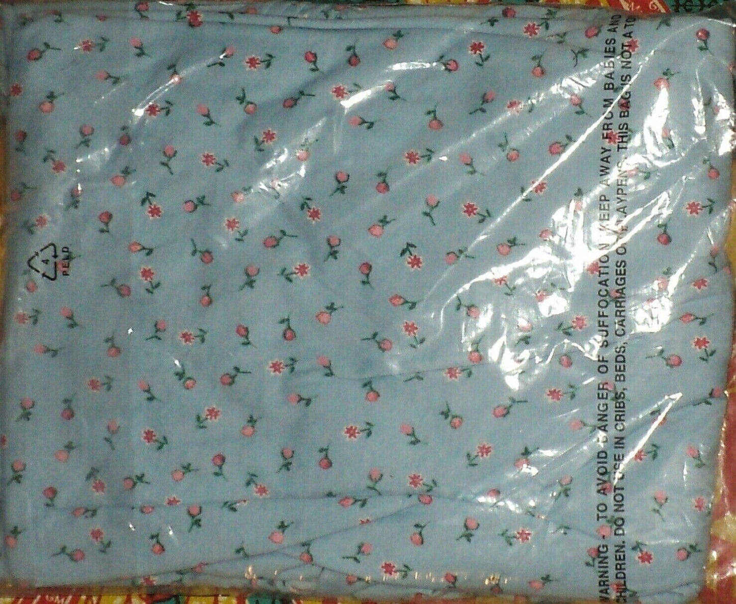 Dreams & Co. Plus Size Petite Sky Blue Ditsy Long Cotton Knit Nightgown Size 1X