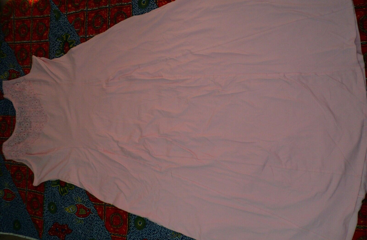 Jessica London Plus Size Pink Sleeveless Crochet Detail Maxi Dress Size 24W