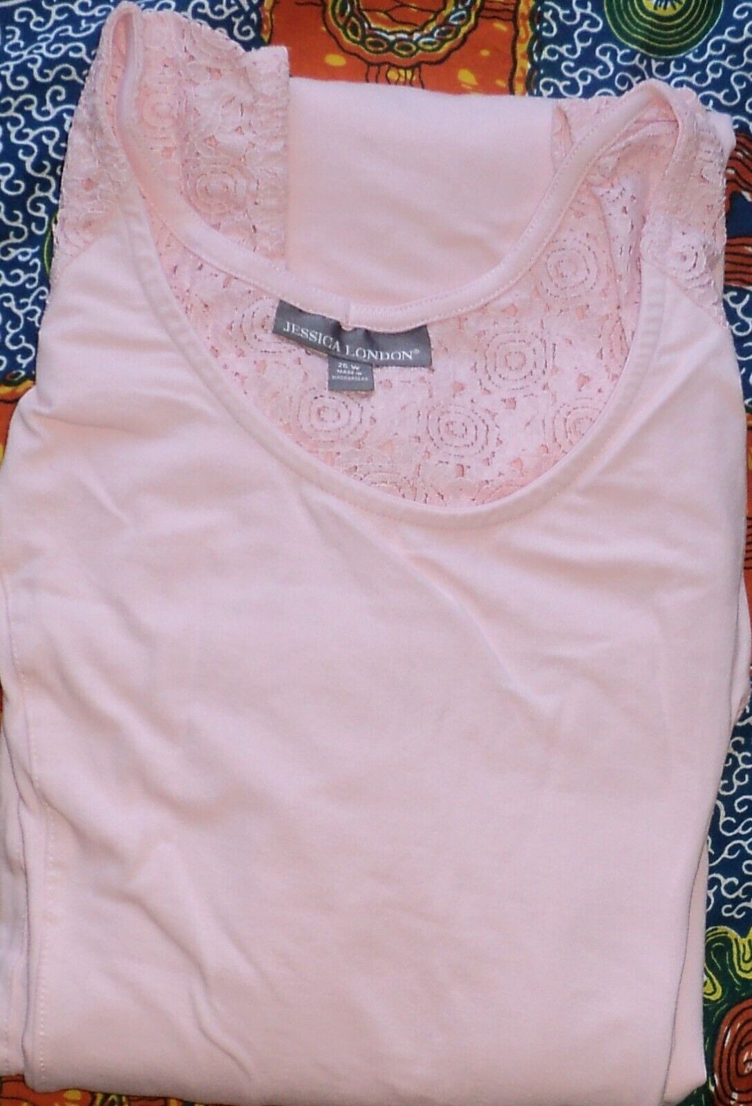 Jessica London Plus Size Pink Sleeveless Crochet Detail Maxi Dress Size 24W