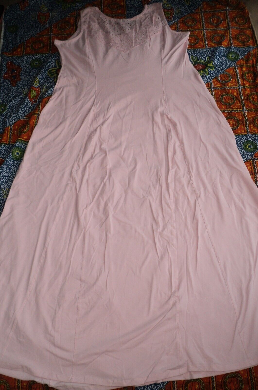 Jessica London Plus Size Pink Sleeveless Crochet Detail Maxi Dress Size 24W