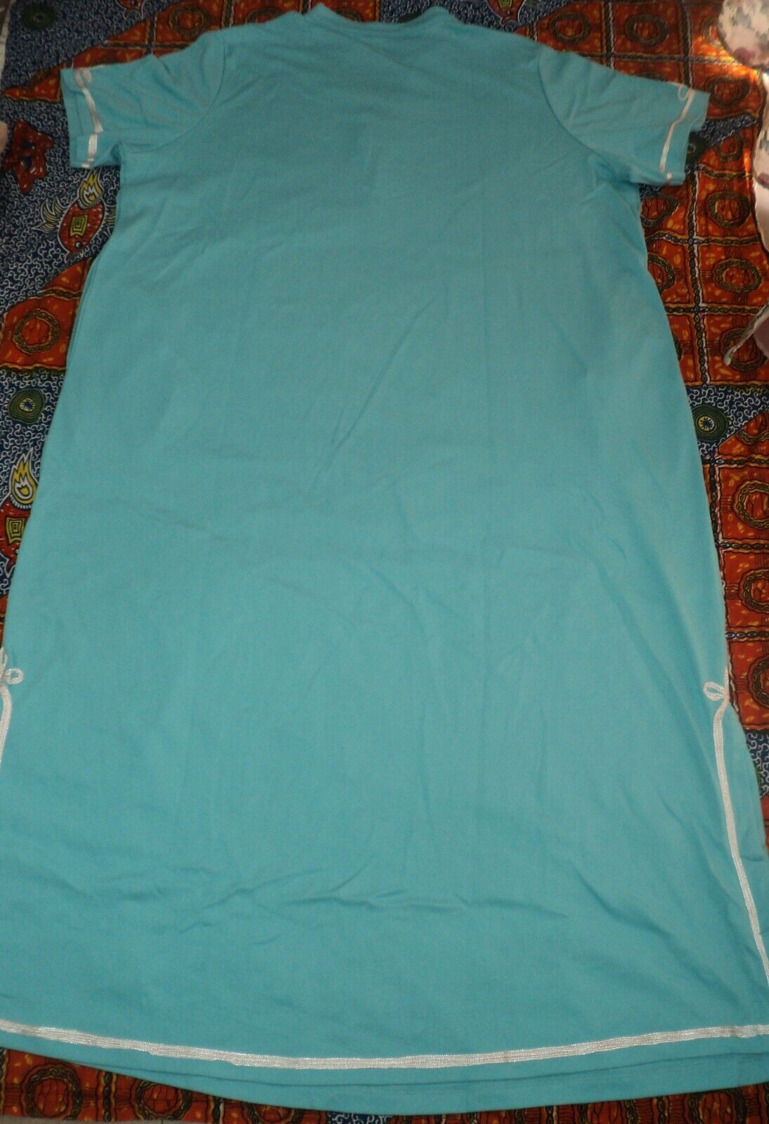 Only Necessities Plus Size Caribbean Blue Embellished Knit Lounger Size 1X-22/24