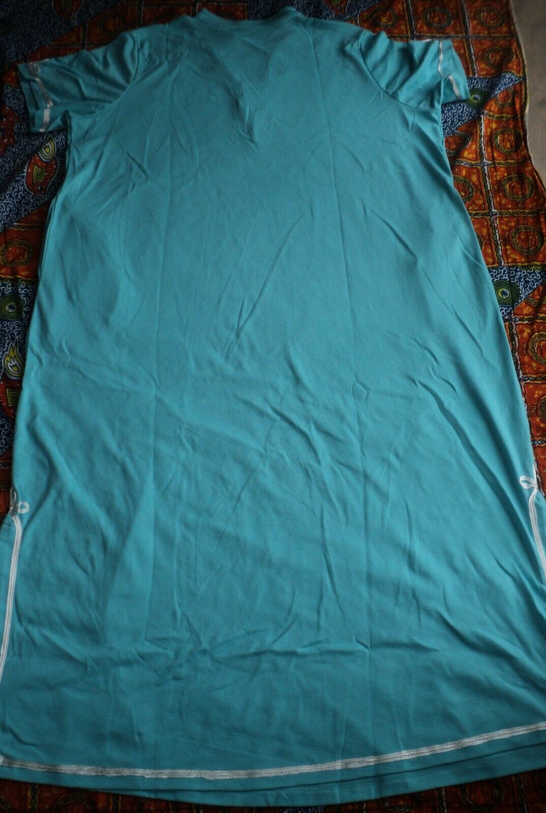 Only Necessities Plus Size Caribbean Blue Embellished Knit Lounger Size 1X-22/24