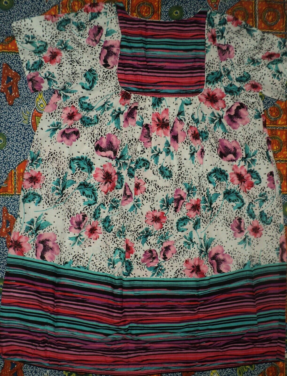 Only Necessities Plus Size Peony Petal Leopard Mixed Print Short Lounger Size 4X