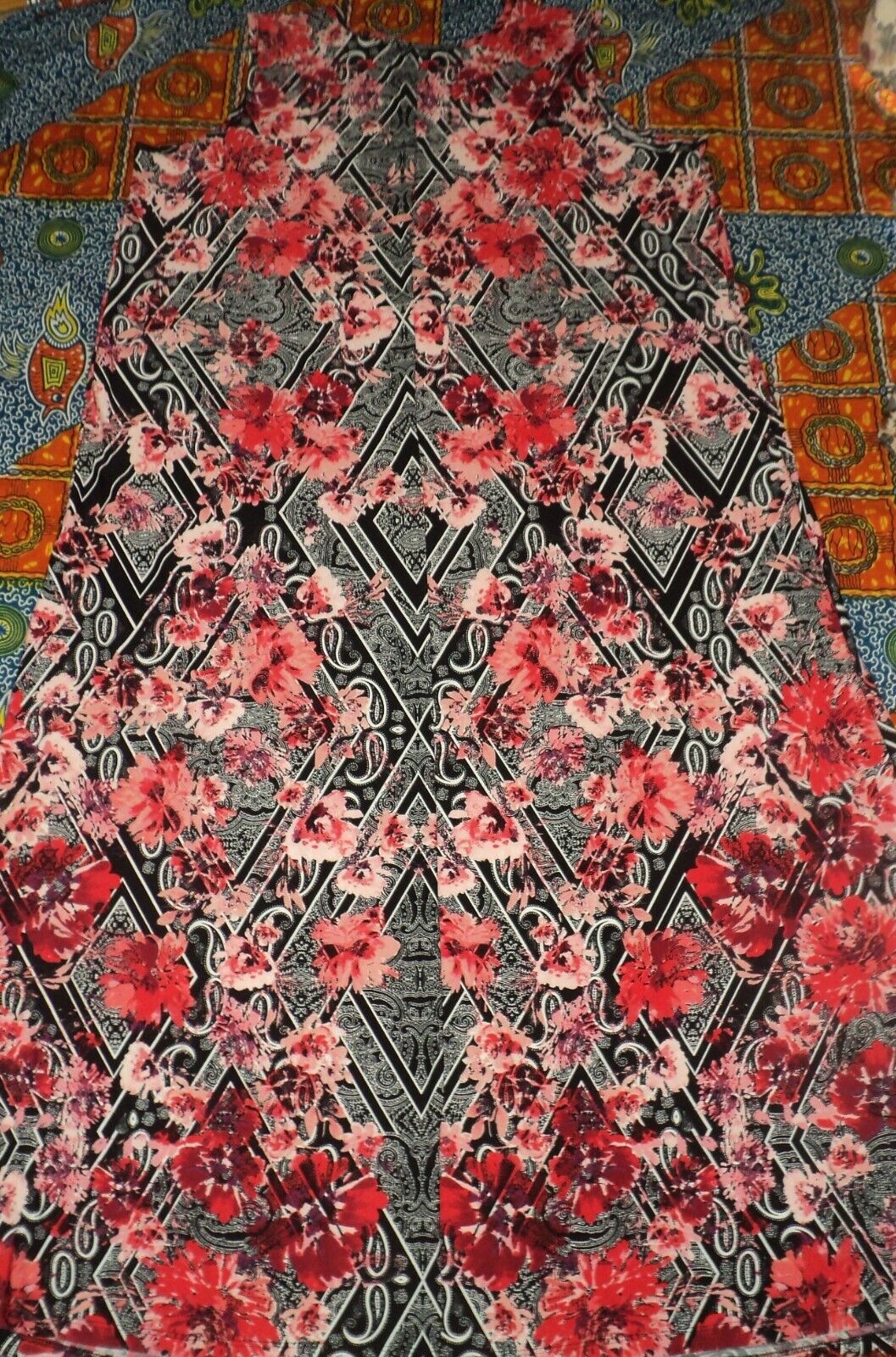 Denim 24/7 Plus Size Floral Paisley Ultra Smooth Print Maxi Dress Size 5X-38/40