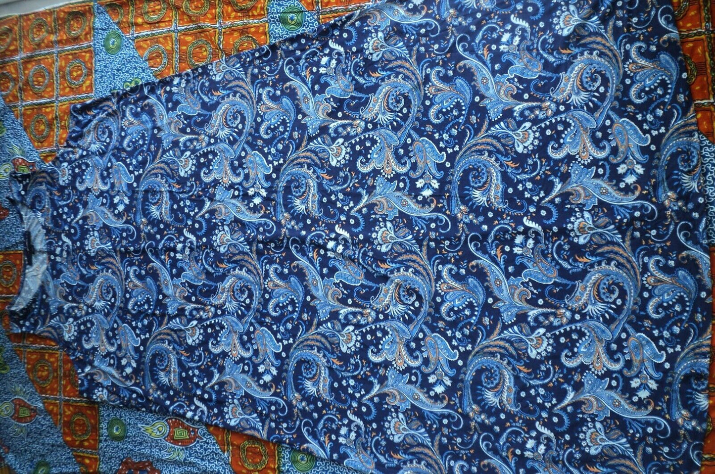 Denim 24/7 Plus Size Navy Folklore Ultra Smooth Print Maxi Dress Size 6X(42/44)