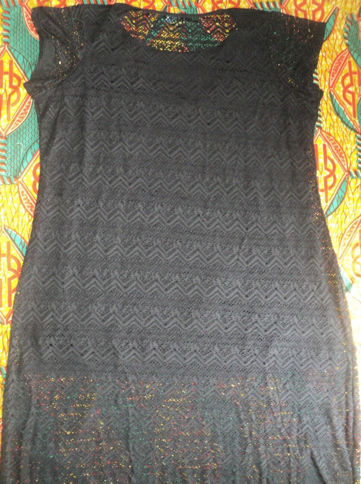 Swim 365 Plus Size Black Long Cap-Sleeves Lace Maxi Cover-up Size 22
