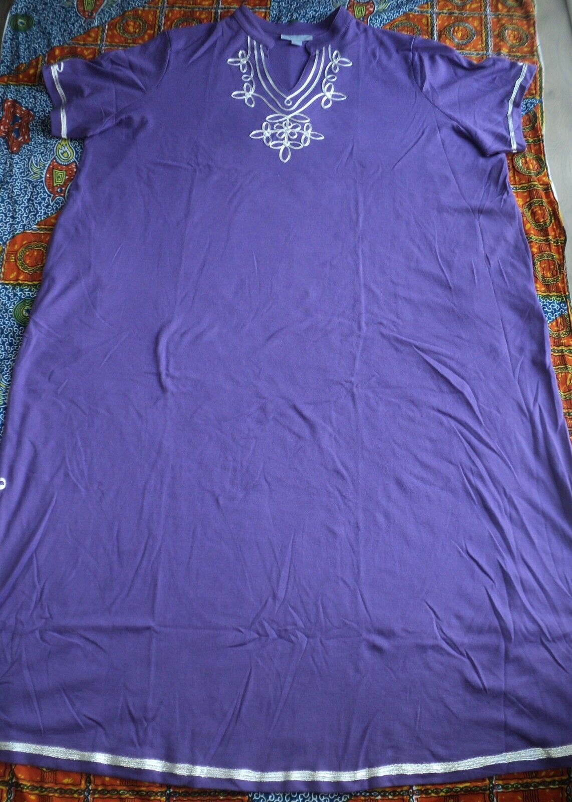 Only Necessities Plus Size Plum Burst Embellished Knit Lounger Size 1X(22/24)