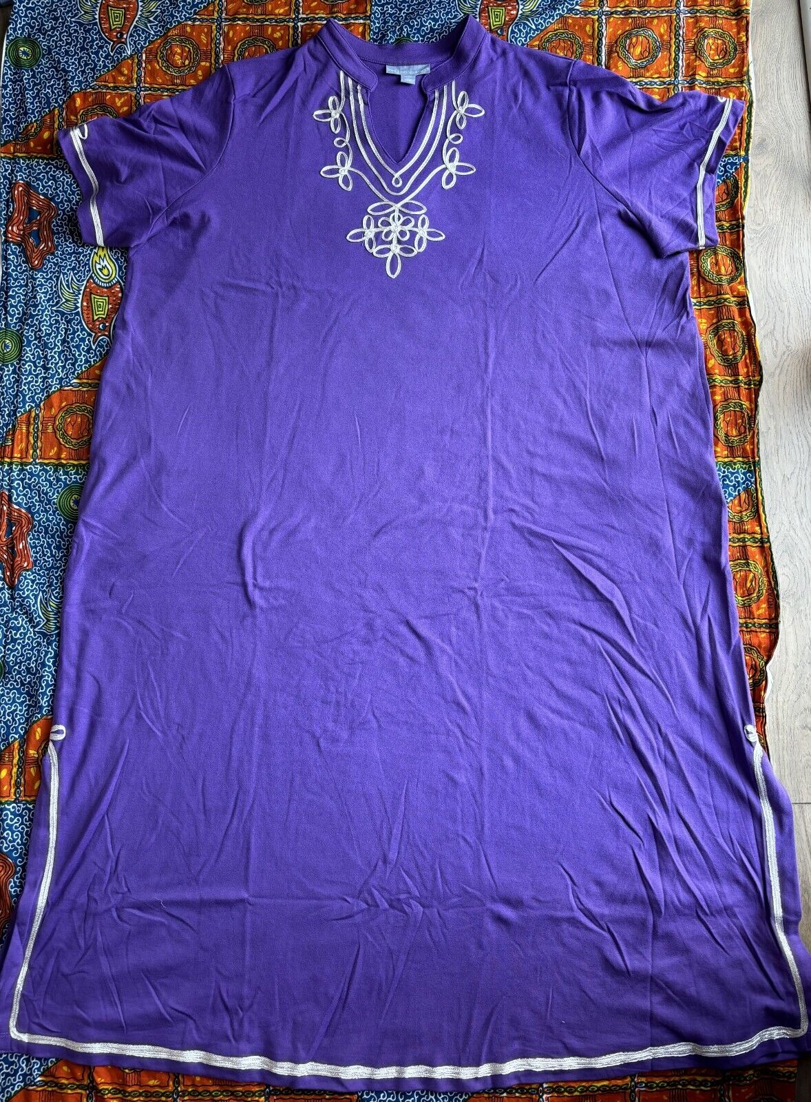 Only Necessities Plus Size Plum Burst Embellished Knit Lounger Size 1X(22/24)