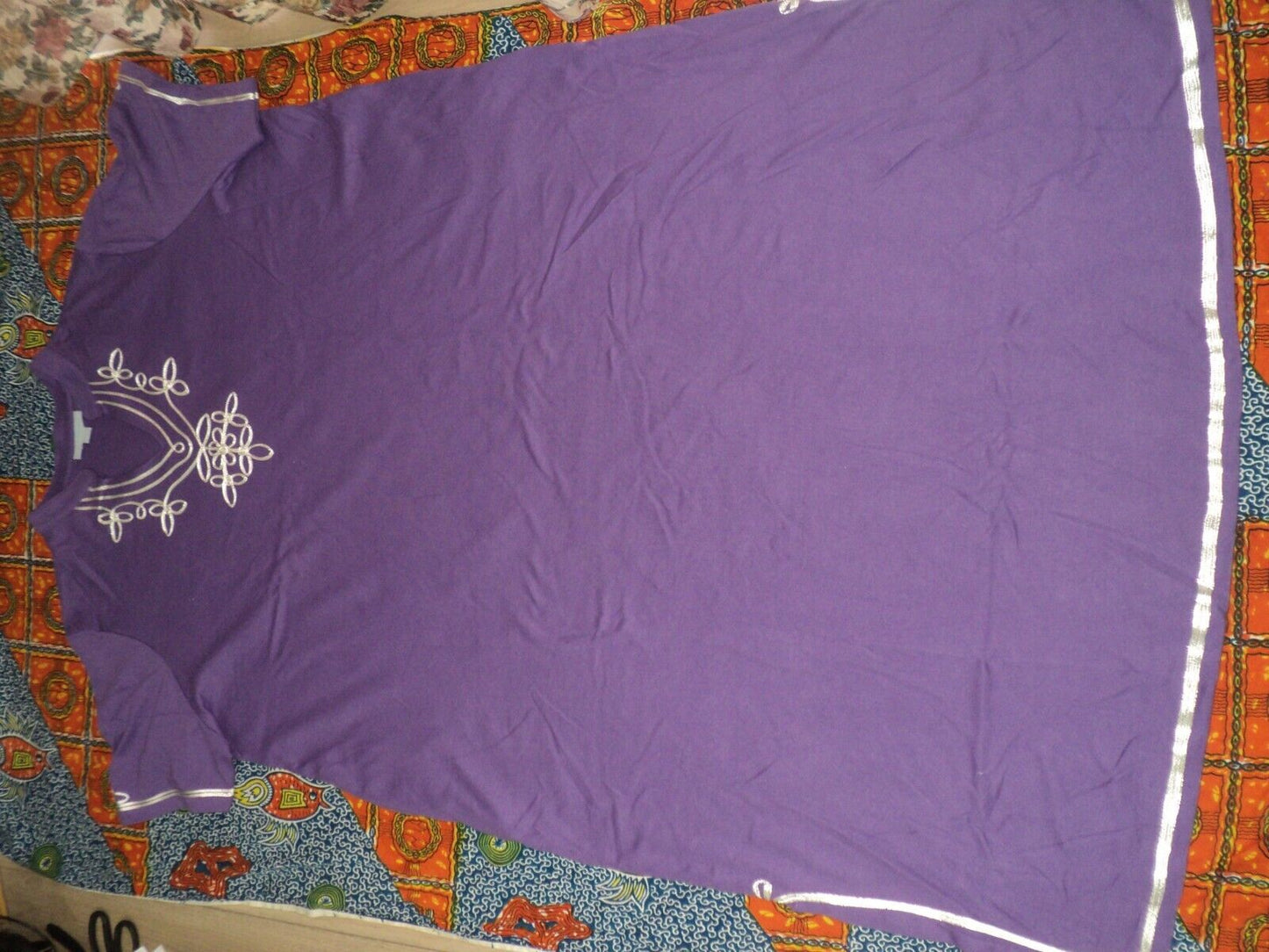 Only Necessities Plus Size Plum Burst Embellished Knit Lounger Size 1X(22/24)