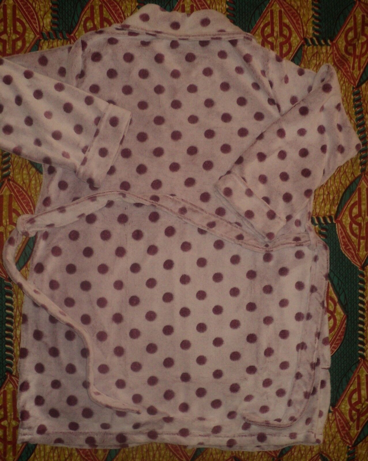 Charter Club Supersoft Ruby Dot Zip Up Long Sleeves Short Robe Size XXLarge