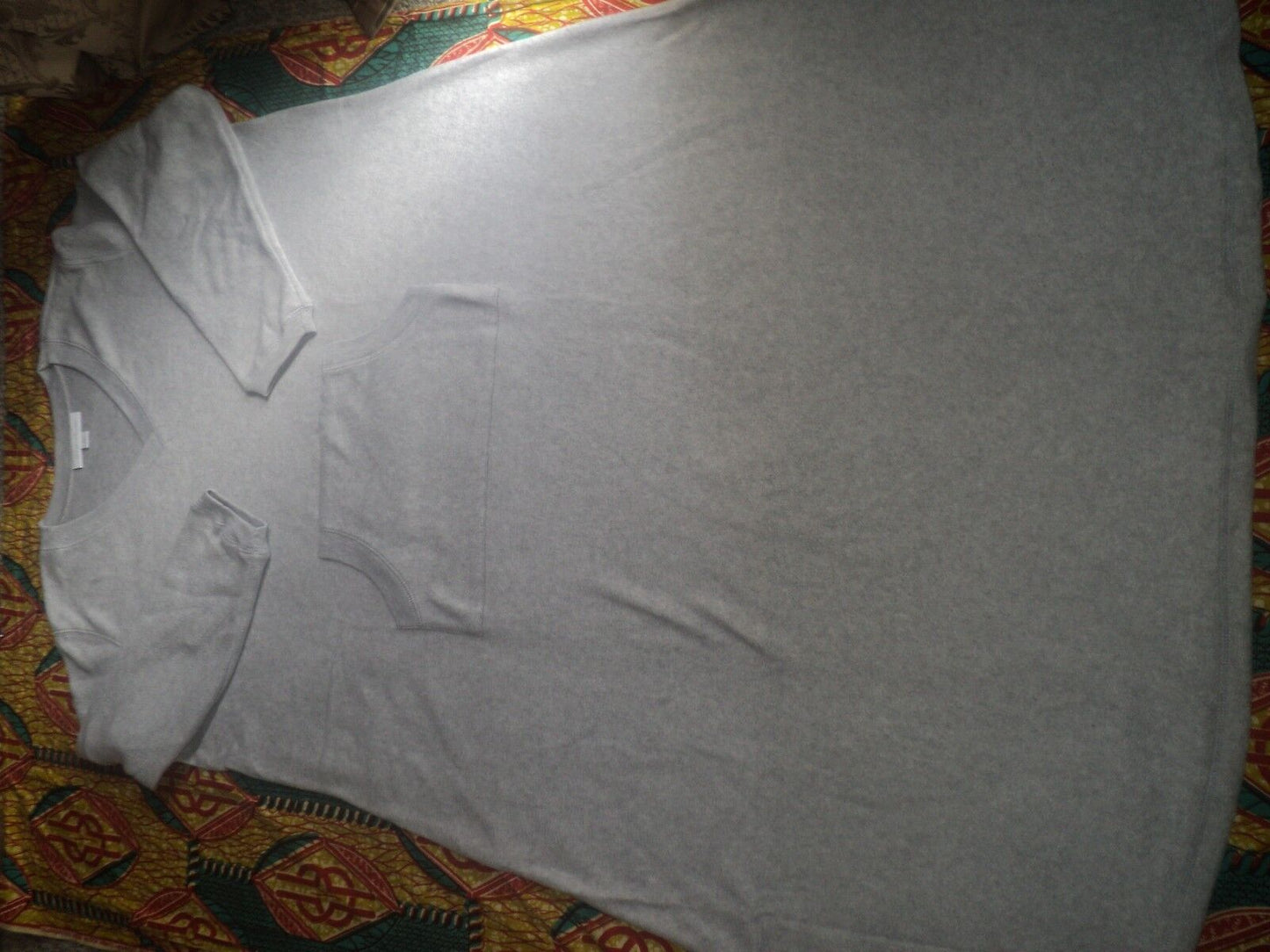Dreams & Co. Plus Size Heather Grey Long Sleeves Sherpa Long Lounger 4X(34/36)