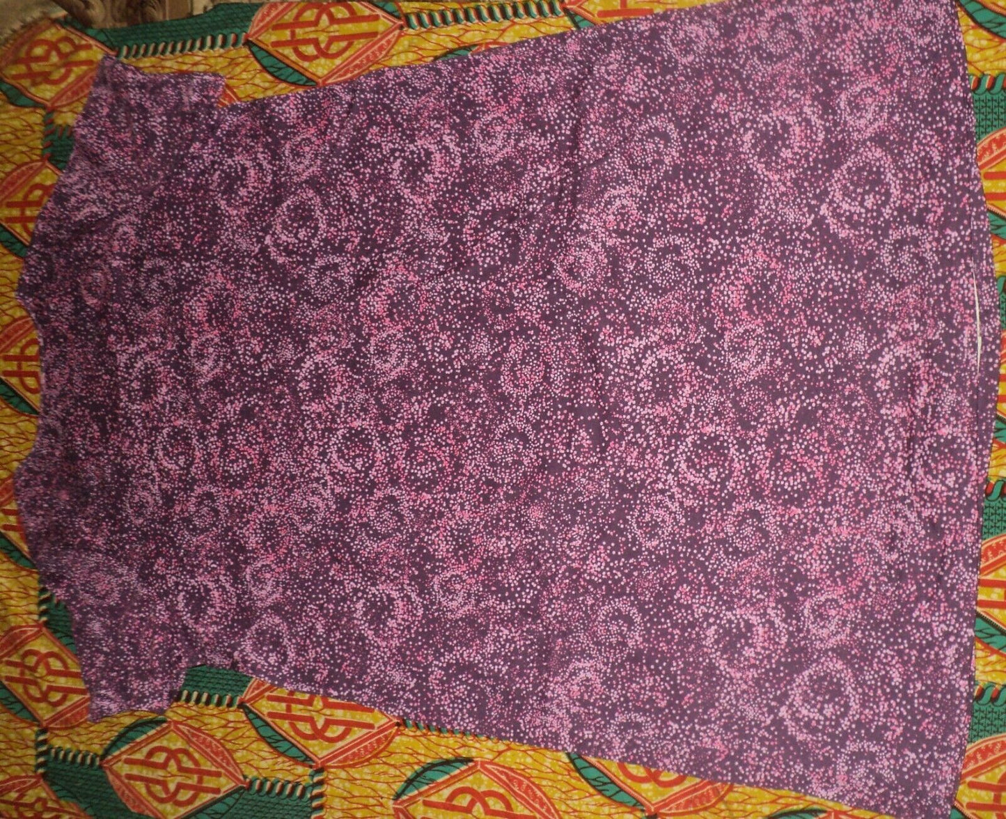 Dreams & Co. Plus Size Rich Violet Dot Pintucked Lounger Size 4X(34/36)