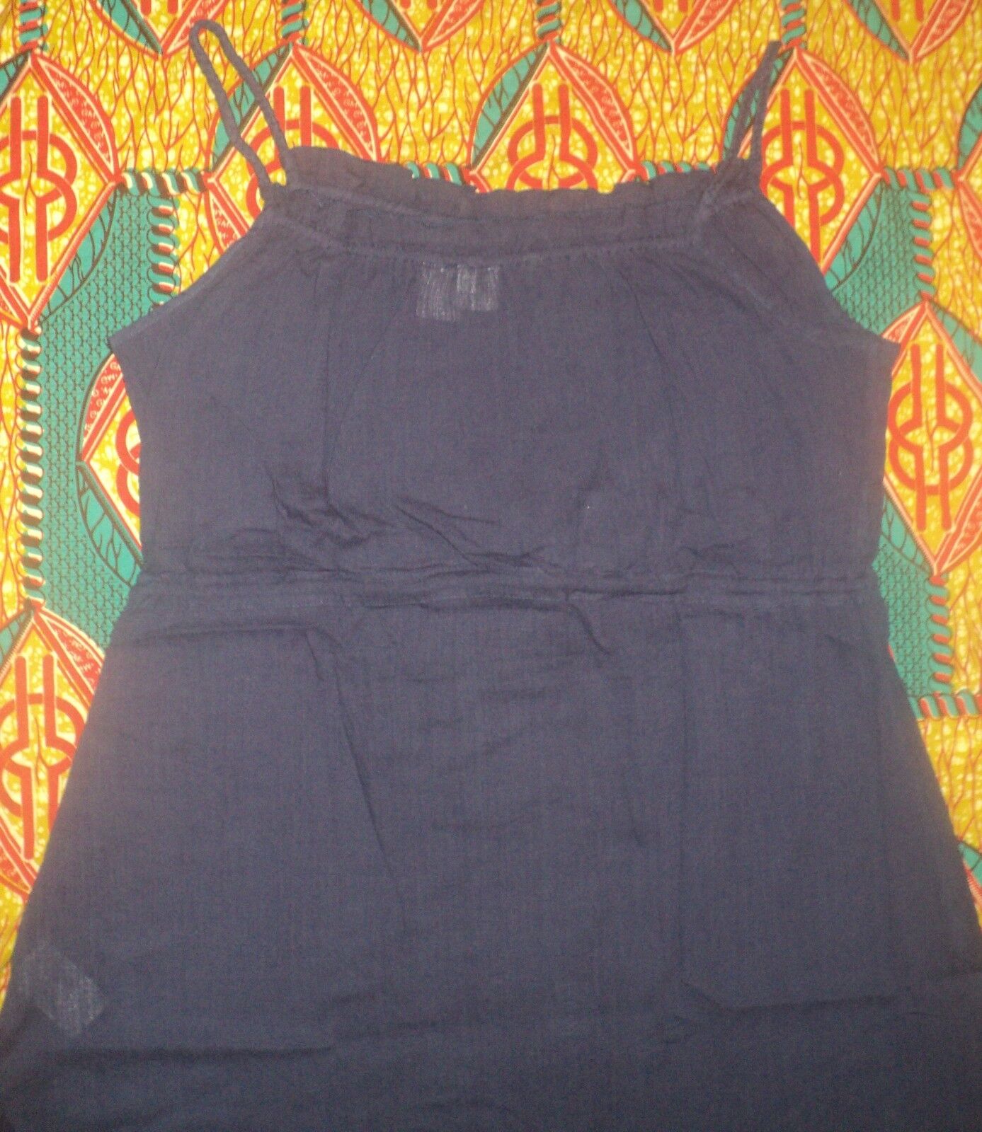 Plus Size Midnight Navy Spaghetti Straps Shirttail Hem Coverup Size 4X(34/36)