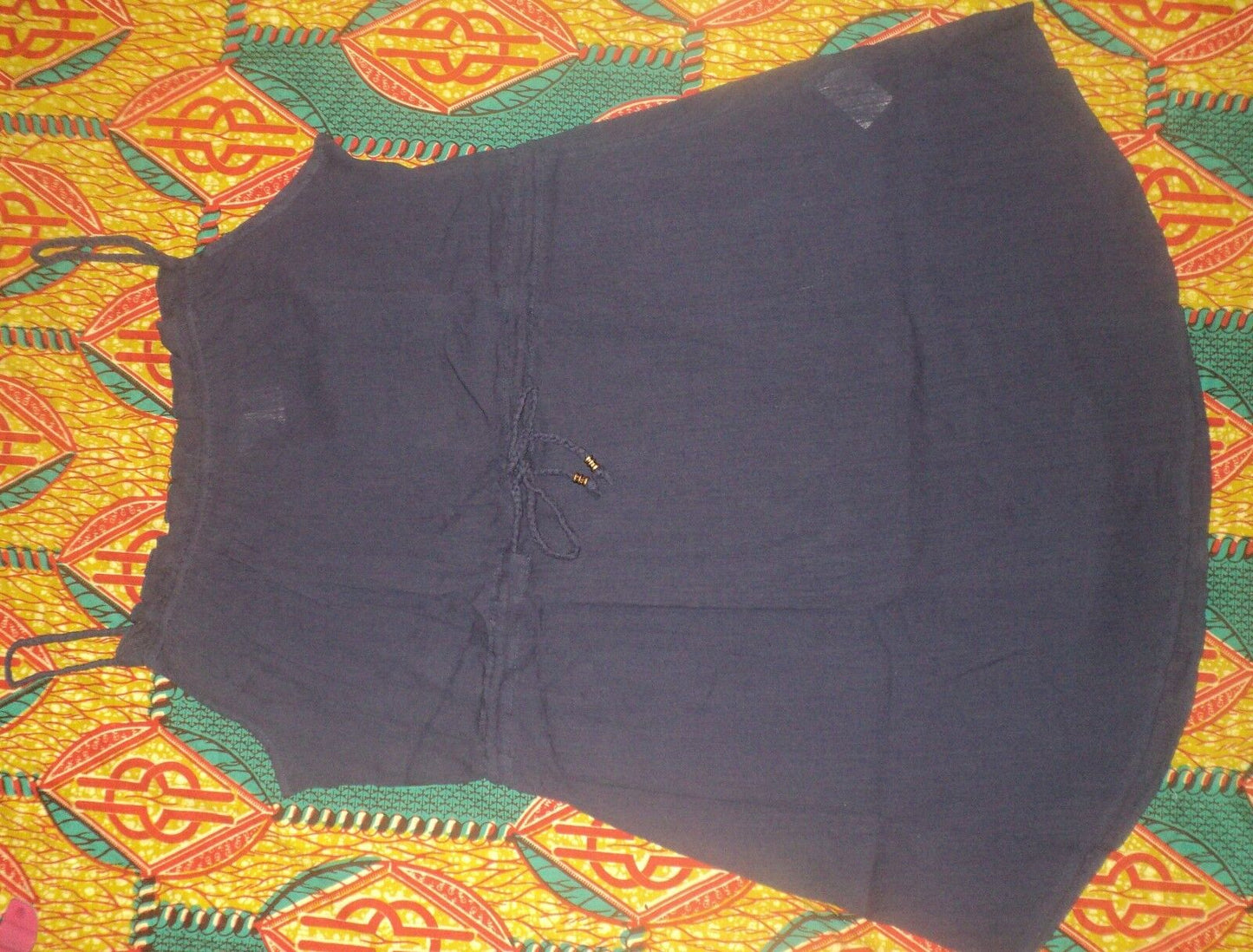 Plus Size Midnight Navy Spaghetti Straps Shirttail Hem Coverup Size 1X(22/24)