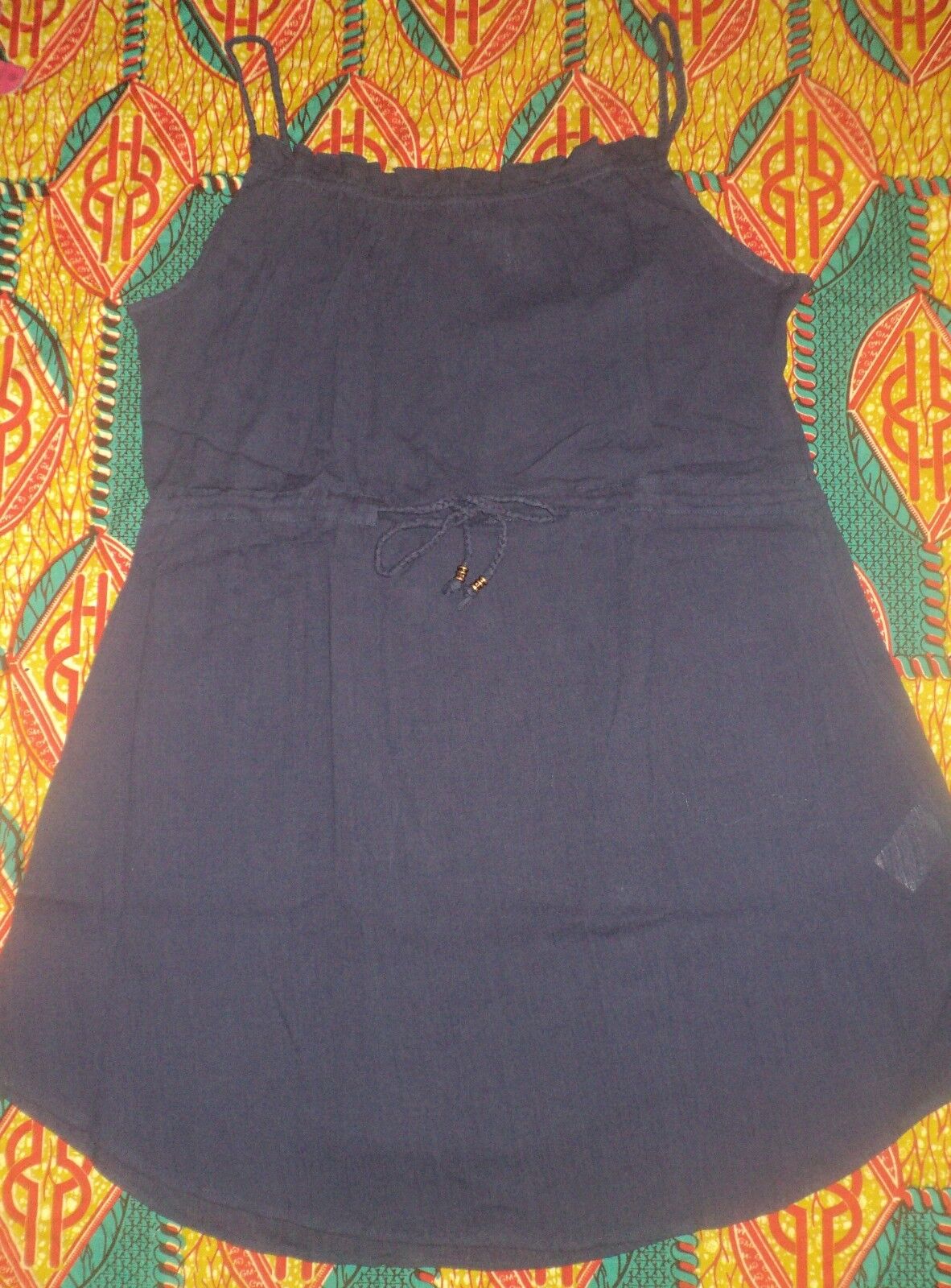 Plus Size Midnight Navy Spaghetti Straps Shirttail Hem Coverup Size 1X(22/24)