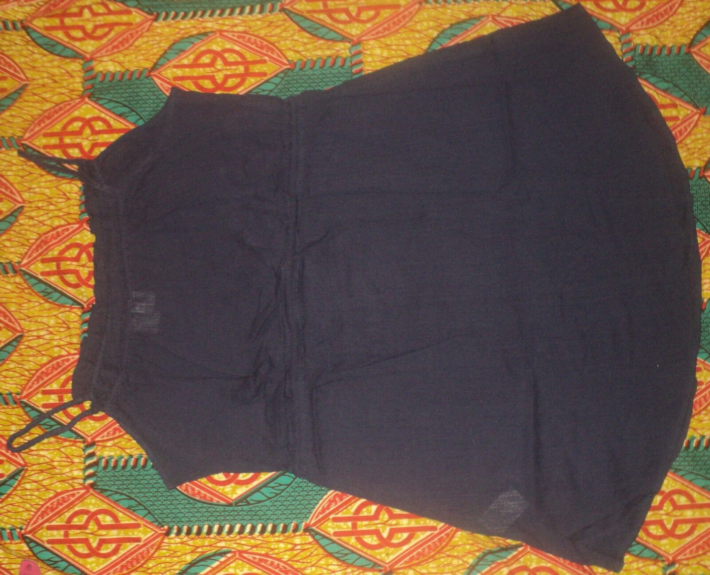 Plus Size Midnight Navy Spaghetti Straps Shirttail Hem Coverup Size 1X(22/24)