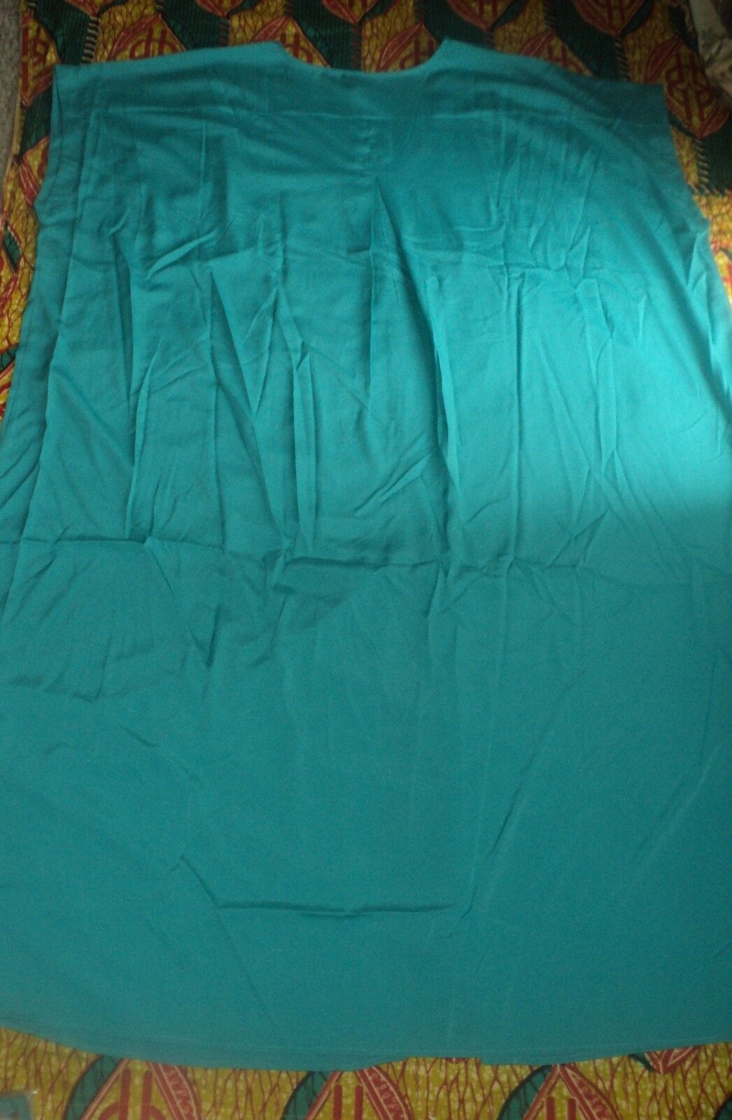 Roaman's Plus Size Paradise Turq Kimono Sleeves Caftan Coverup Size 26W