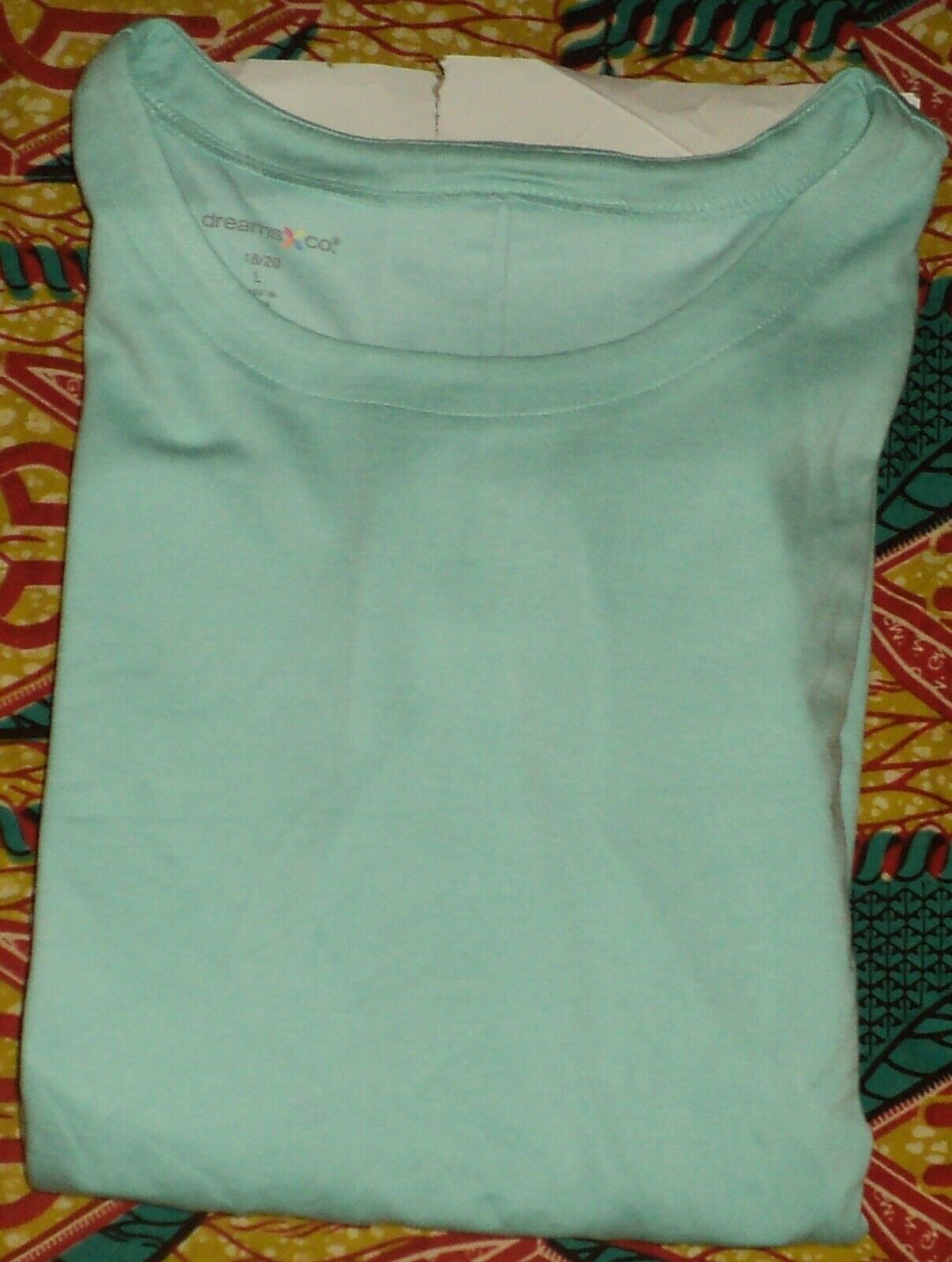 Dreams & Co. Plus Size Azure Short Sleeves A-Line Lounger Size L(18/20)