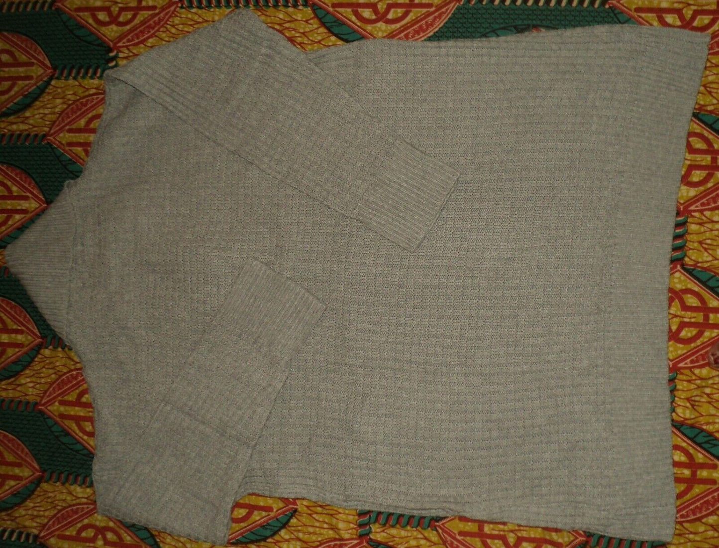 Woman Within Plus Size Heather Grey Shawl Collar Long Sleeve Cardigan Sz L-18/20
