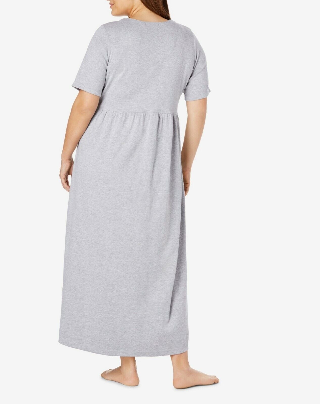 Only Necessities Plus Size Soft Iris Embroidered W/Snap Front Lounger Size 4X