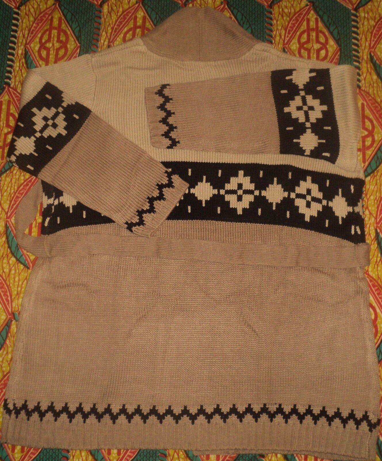 Denim 24/7 Plus Size New Khaki Long Sleeves Max Sweater Cardigan Size L(18/20)