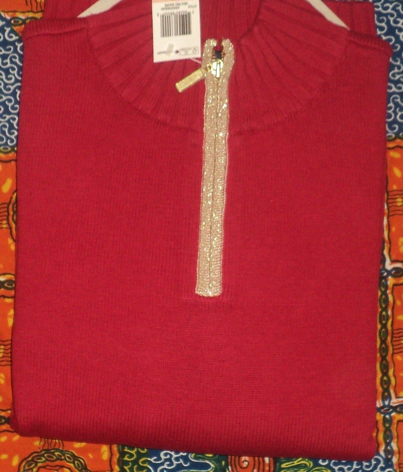 Karen Scott New Red Amore Long-Sleeve Pullover Sweater Size Medium