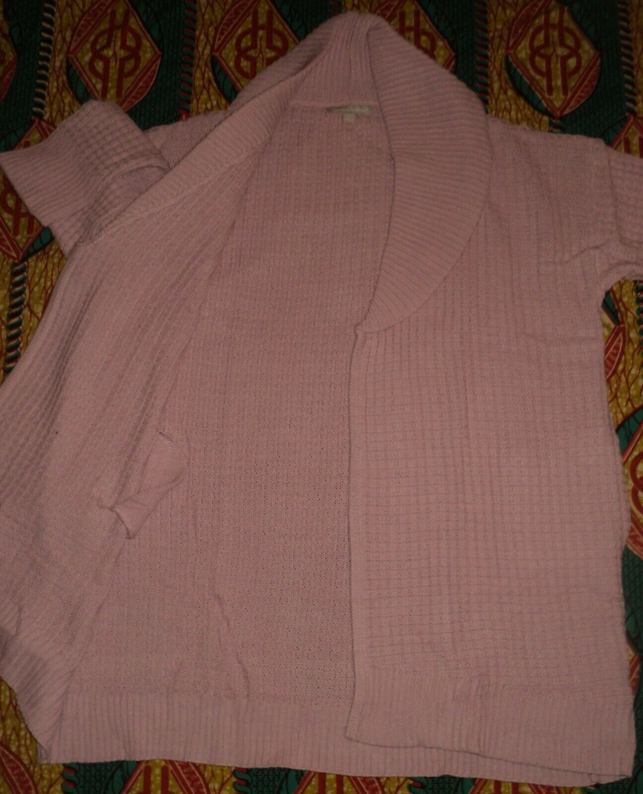 Woman Within Plus Size Mauve Mist Shawl Collar Long Sleeve Cardigan Size 2X
