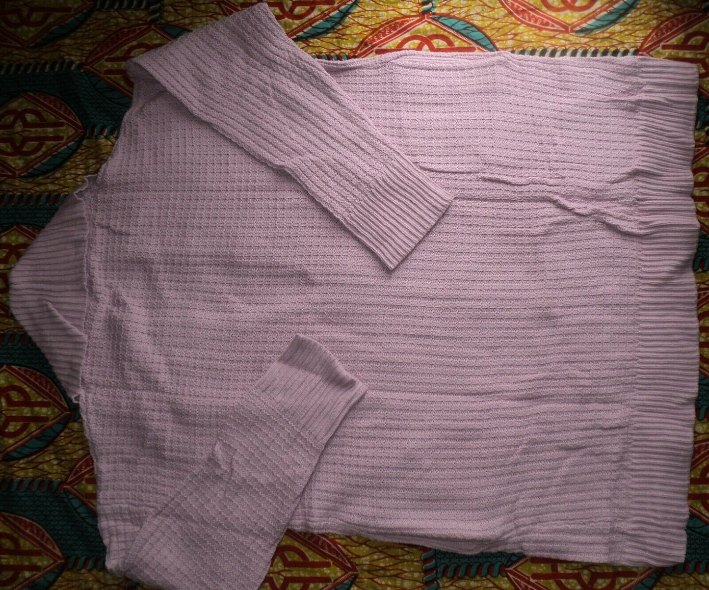 Woman Within Plus Size Mauve Mist Shawl Collar Long Sleeve Cardigan Size L-18/20