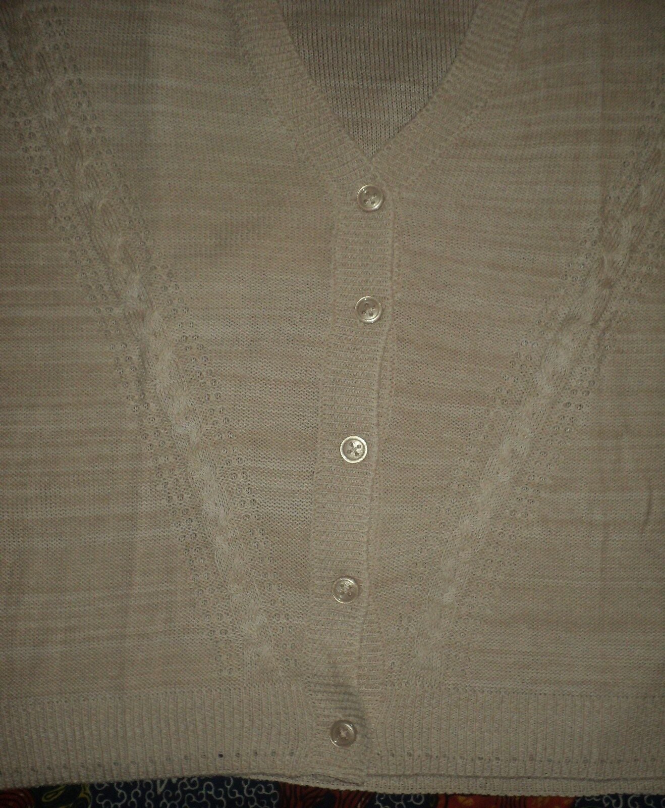 Avenue Plus Size Navy Long Sleeves Marled Cable Knit Cardigan Size 18/20